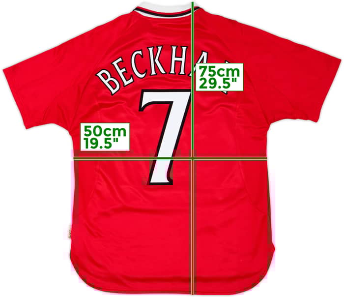 1999-00 Manchester United 'CL Winners' Shirt Beckham #7 - 7/10 - (M)