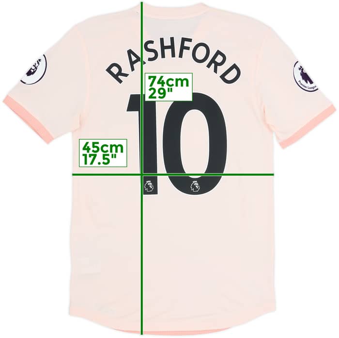 2018-19 Manchester United Camiseta Auténtica de Visitante Rashford #10 - 7/10 - (S)