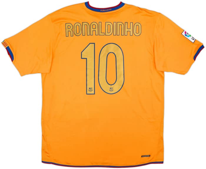 2006-08 Barcelona Away Shirt Ronaldinho #10 - 6/10 - (XL)