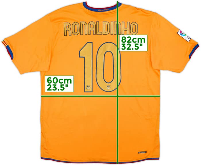 2006-08 Barcelona Away Shirt Ronaldinho #10 - 6/10 - (XL)