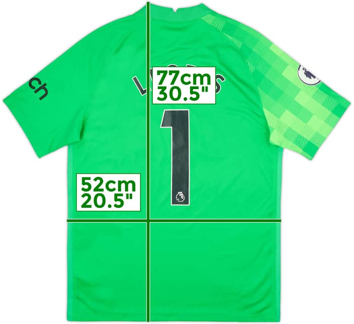 2021-22 Tottenham GK S/S Shirt Lloris #1 - 8/10 - (M)