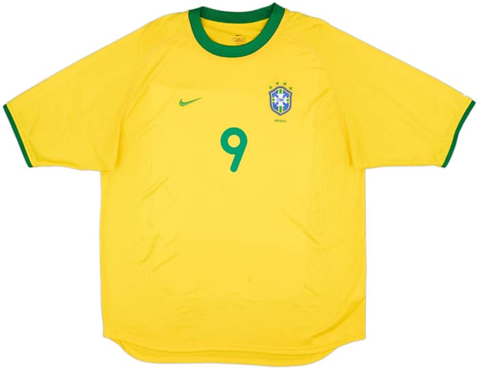 2000-02 Brazil Home Shirt Ronaldo #9 - 5/10 - (XL)