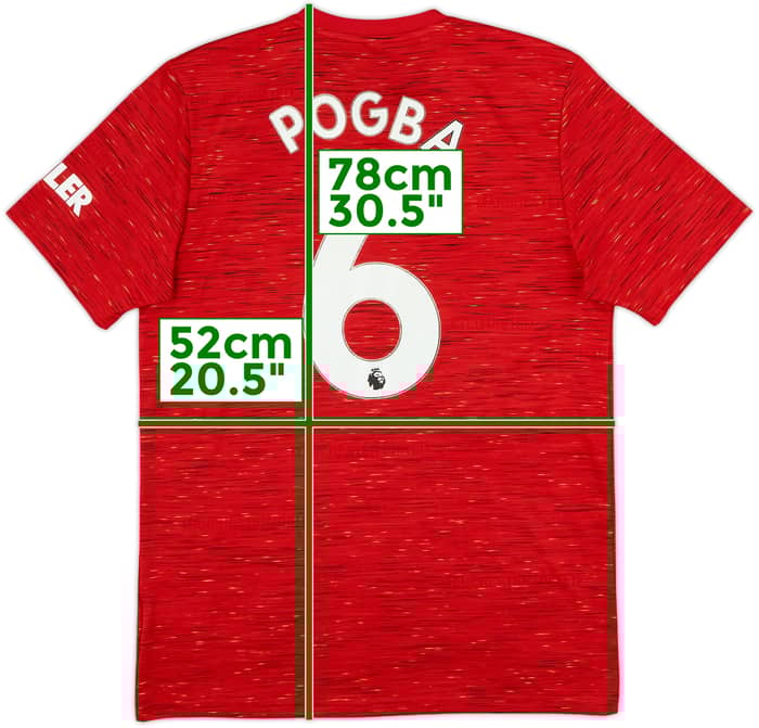 2020-21 Manchester United Home Shirt Pogba #6 - 6/10 - (M)
