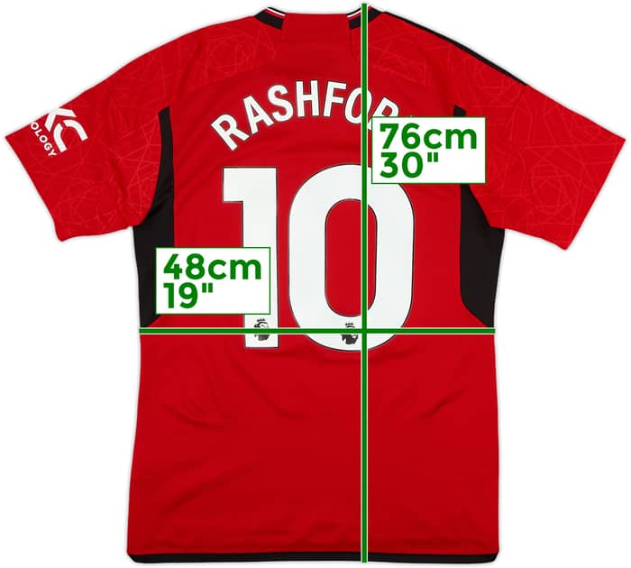 2023-24 Manchester United Home Shirt Rashford #10 - 8/10 - (M)