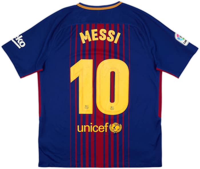 2017-18 Barcelona Home Shirt Messi #10 - 5/10 - (L)