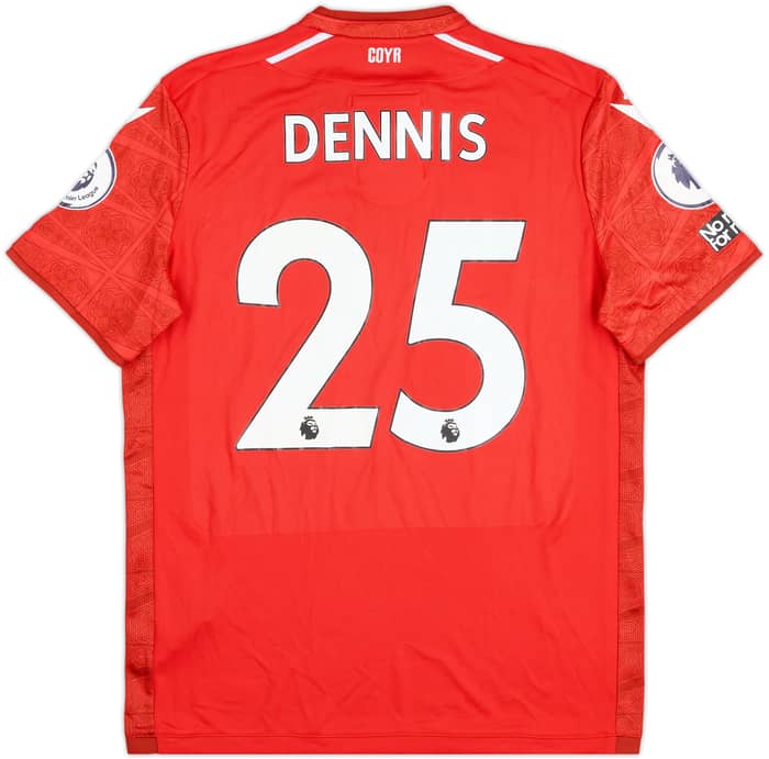 2022-23 Nottingham Forest Match Issue Home Shirt Dennis #25