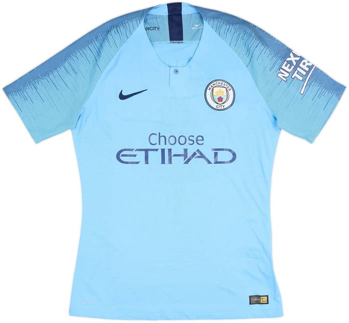 2018-19 Manchester City Match Issue FA Cup Final Home Shirt Stones #5