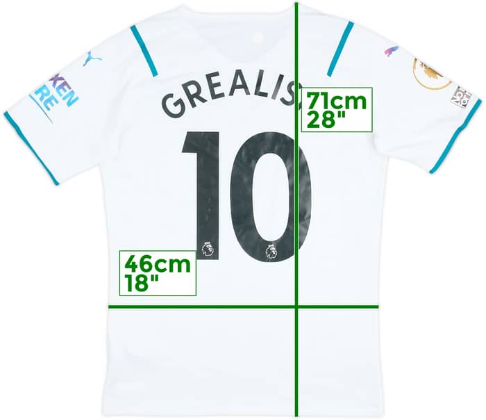 2021-22 Manchester City Match Issue Away Shirt Grealish #10