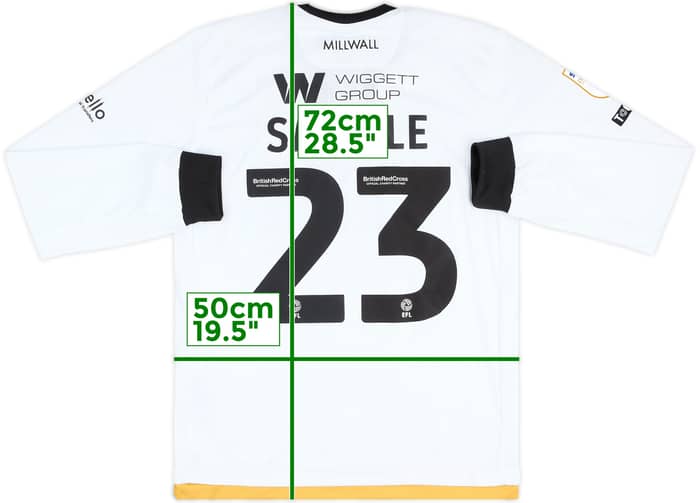 2023-24 Millwall Match Issue Away L/S Shirt Saville #23