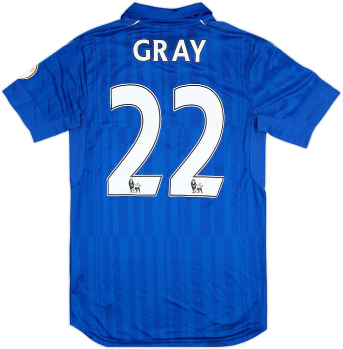 2016-17 Leicester City Match Issue Home Shirt Gray #22