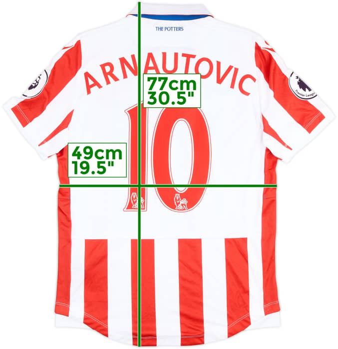 2016-17 Stoke City Match Issue Home Shirt Arnautovic #10