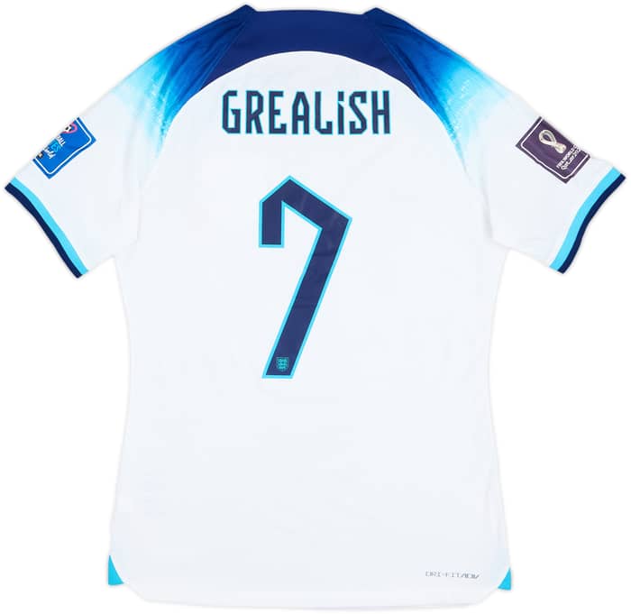 2022-23 England Player Issue World Cup Home Shirt Grealish #7