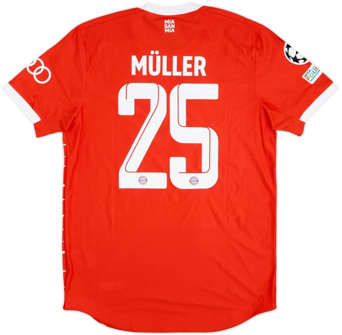 2022-23 Bayern Munich Match Issue Champions League Home Shirt Muller #25