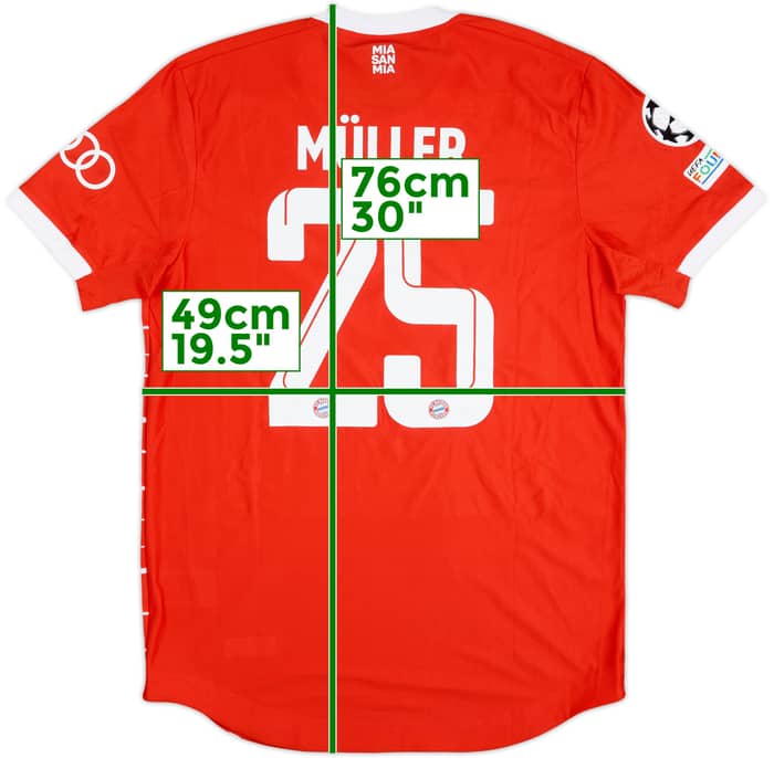 2022-23 Bayern Munich Match Issue Champions League Home Shirt Muller #25