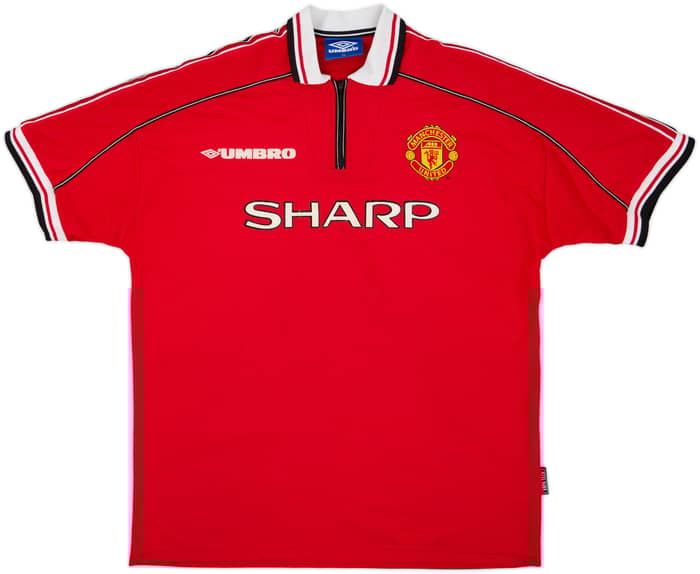 1998-00 Manchester United Home Shirt Beckham #7 - 7/10 - (XL)