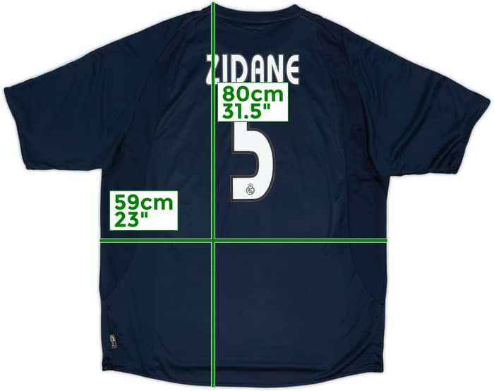 2003-04 Real Madrid Away Shirt Zidane #5 - 6/10 - (XL)