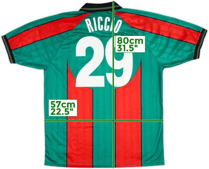 2000-01 Ternana Match Issue Home Shirt Riccio #29