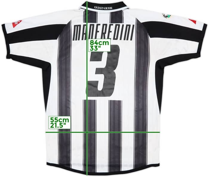 2002-03 Udinese Match Issue Home Shirt Manfredini #3
