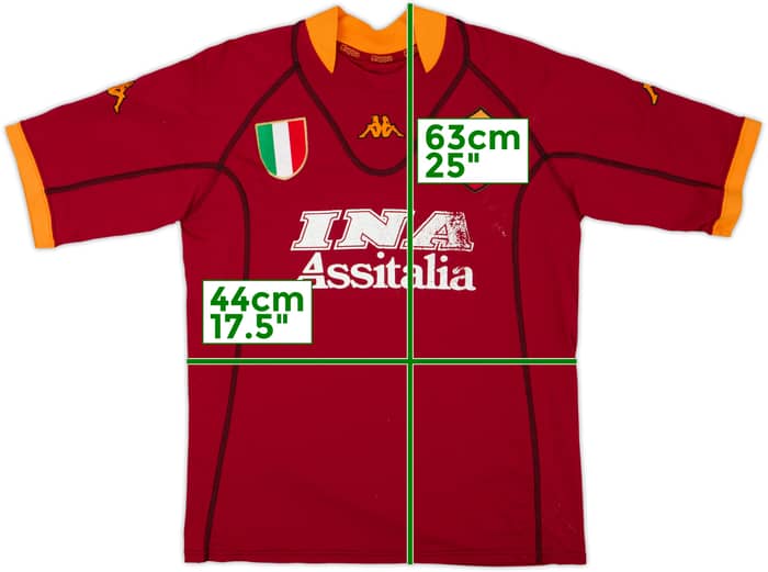 2001-02 Roma Home Shirt - 5/10 - (M)