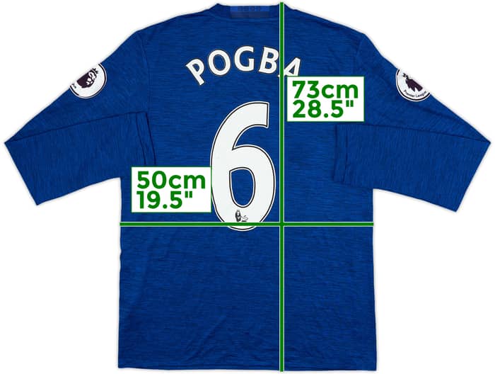 2016-17 Manchester United Away L/S Shirt Pogba #6 - 6/10 - (M)