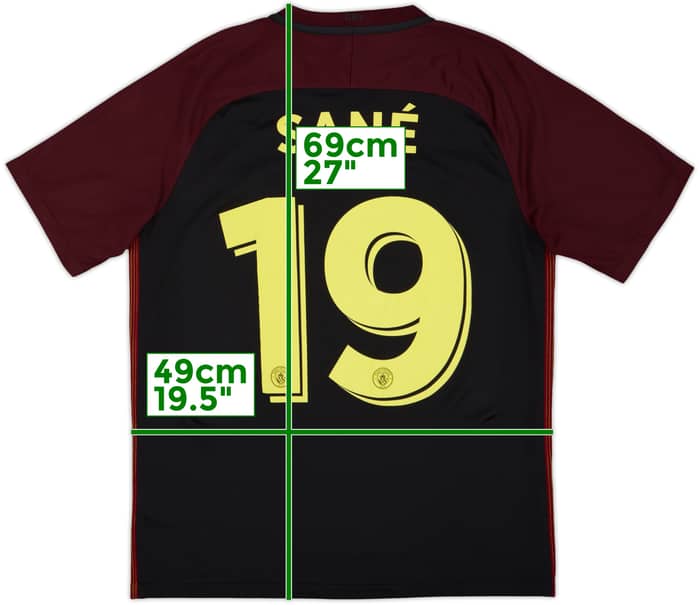 2016-17 Manchester City Away Shirt Sane #19 - 8/10 - (M)