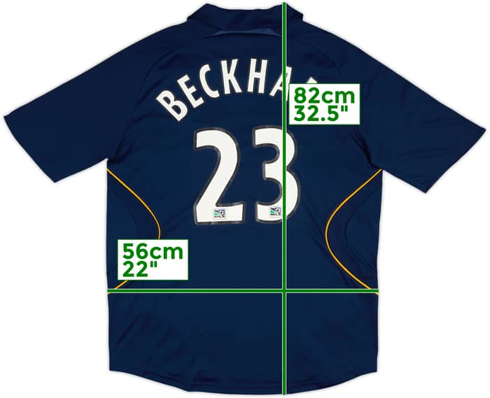 2007-08 LA Galaxia Visitante Camiseta Beckham #23 - 4/10 - (L)