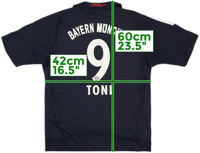 2008-09 Bayern Munich Away Shirt Toni #9 - 6/10 - (M.Boys)