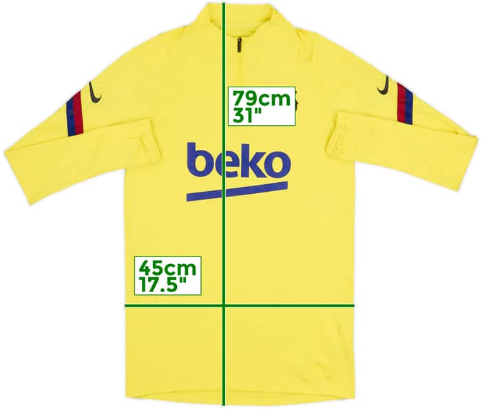 Top de entrenamiento Nike con cremallera 1/4 del Barcelona 2020-21 - 8/10 - (S)