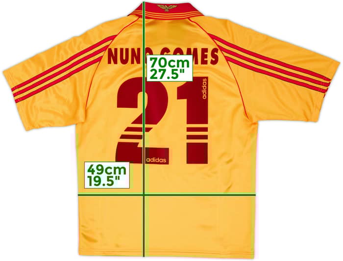 1998-99 Benfica Away Shirt Nuno Gomes #21 - 9/10 - (S)