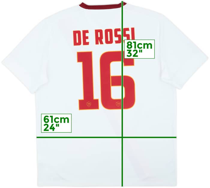 2014-15 Roma Away Shirt De Rossi #16 - 8/10 - (XL)