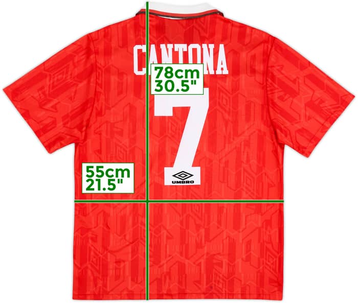 1992-94 Manchester United Home Shirt Cantona #7 - 5/10 - (L)
