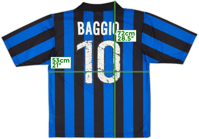 1998-99 Inter Milan Basic Home Shirt Baggio #10 - 4/10 - (M)