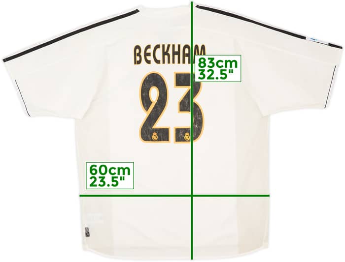 2003-04 Real Madrid Home Shirt Beckham #23 - 5/10 - (XL)