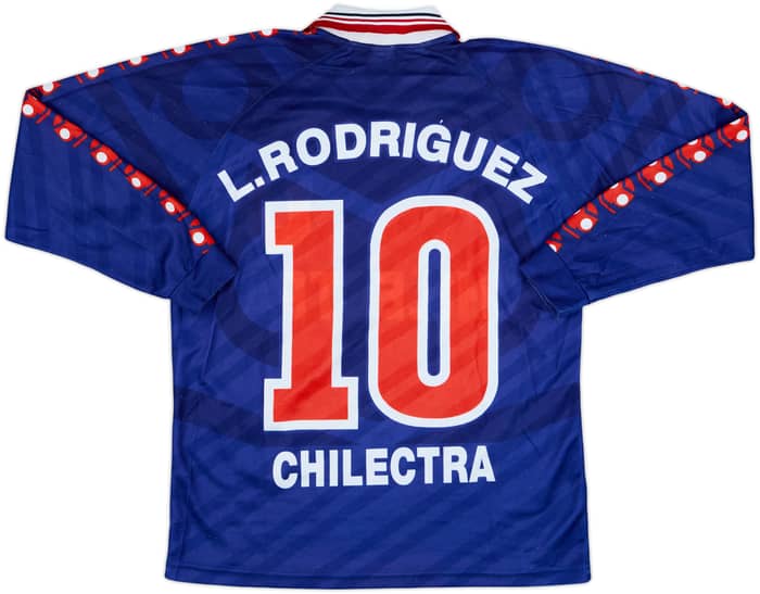 1996 Universidad de Chile Home L/S Shirt L.Rodriguez #10 - 8/10 - (L)
