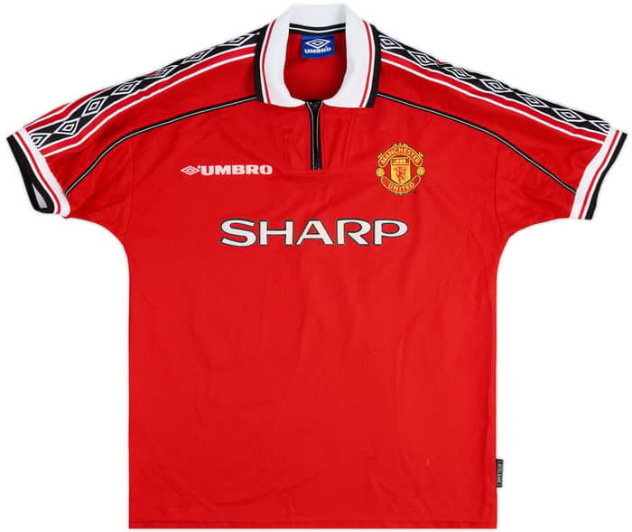 1998-00 Manchester United Home Shirt Beckham #7 - 8/10 - (L)