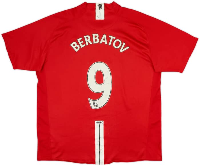 2007-09 Manchester United Home Shirt Berbatov #9 - 5/10 - (XL)