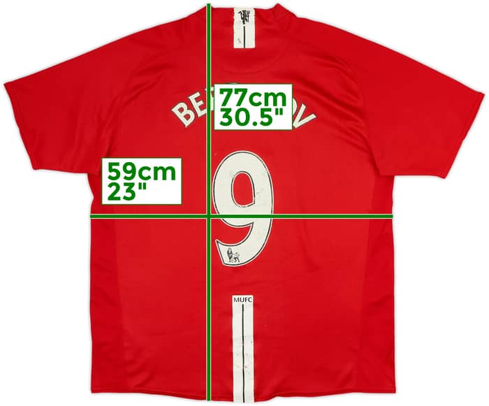 2007-09 Manchester United Home Shirt Berbatov #9 - 5/10 - (XL)