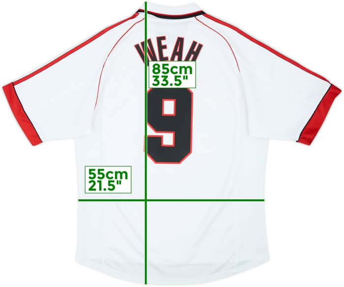 1998-99 AC Milan Away Shirt Weah #9 - 8/10 - (L)