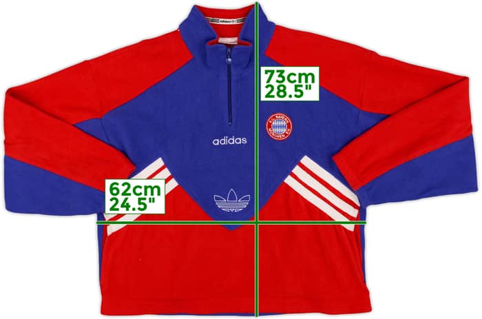 1995-96 Bayern Munich adidas 1/4 Zip Fleece Top - 8/10 - (M/L)