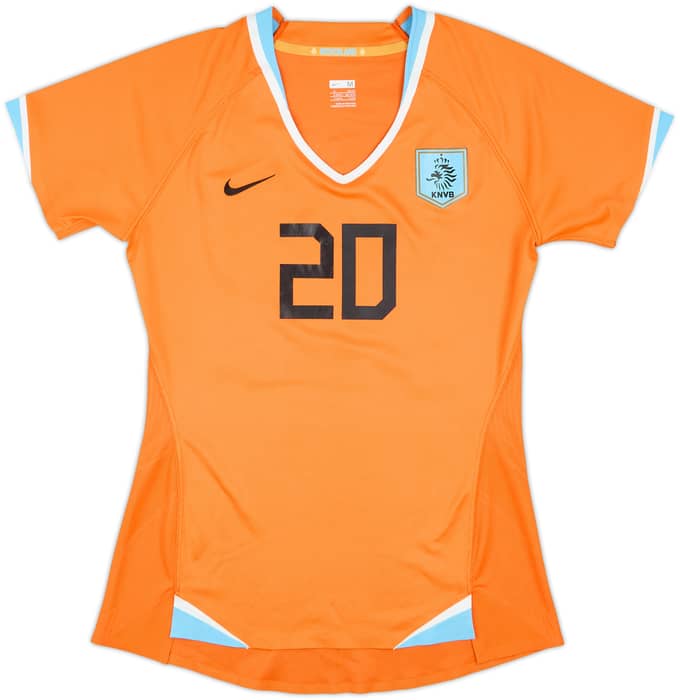 2009 Netherlands Women Match Issue Home Shirt #20