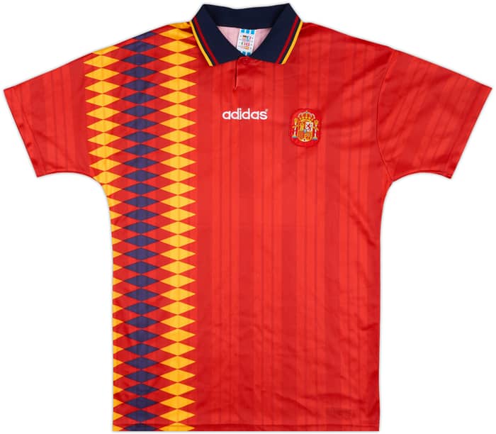 1994-96 Spain Youth Match Issue Home Shirt #21