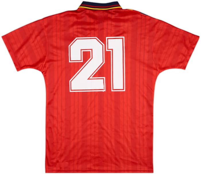 1994-96 Spain Youth Match Issue Home Shirt #21