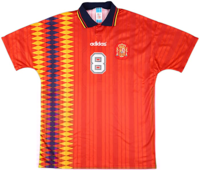 1994 Spain Match Issue Home Shirt #8 (Caminero)