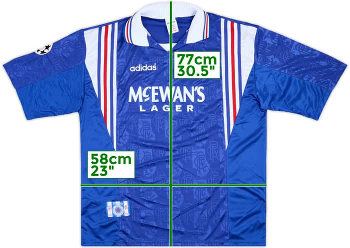 1996-97 Rangers Match Issue Champions League Home Shirt #11