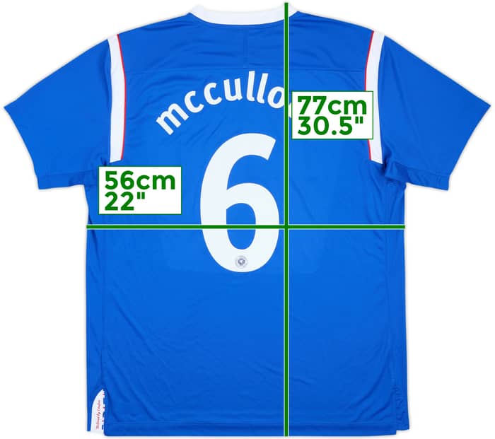 2011-12 Rangers Match Issue European Home Shirt McCulloch #6