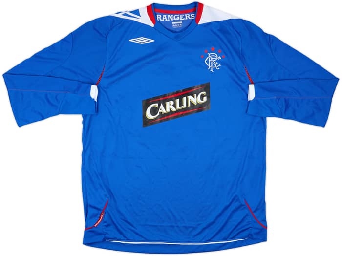 2006-07 Rangers Home L/S Shirt Adam #25 - 9/10 - (XL)