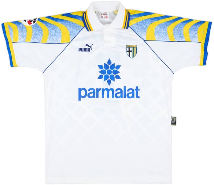 1996-97 Parma Match Issue Home Shirt Sensini #7