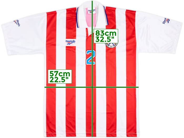 1998 Paraguay Match Worn Home Shirt #2 (Arce)