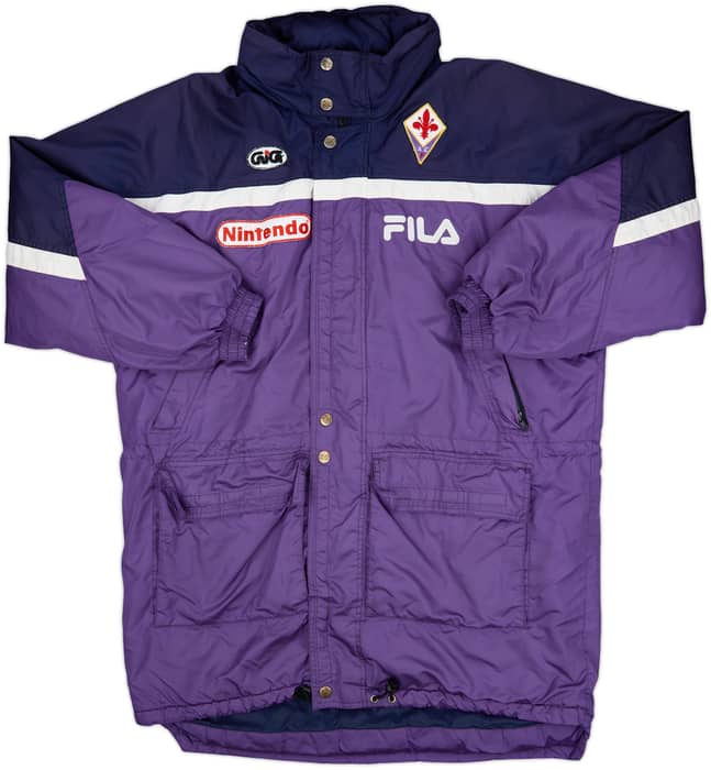 1997-98 Fiorentina Fila Hooded Padded Bench Coat - 8/10 - (XL)