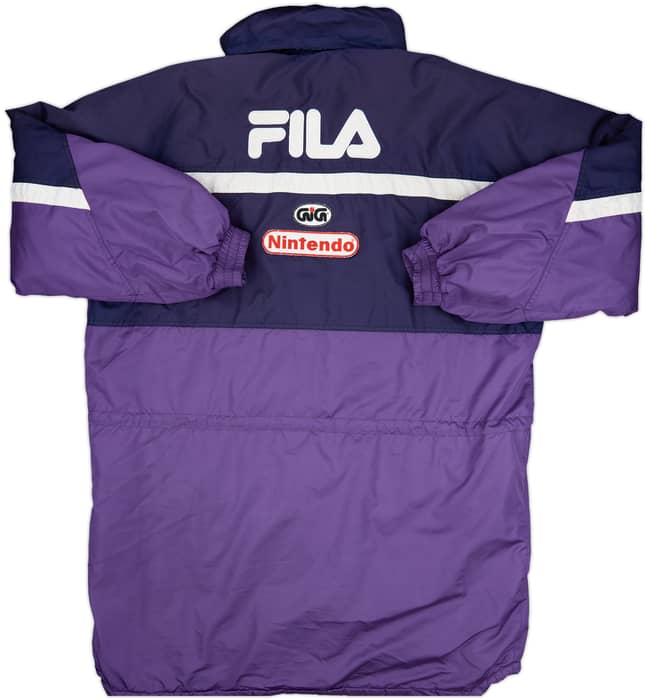 1997-98 Fiorentina Fila Hooded Padded Bench Coat - 8/10 - (XL)
